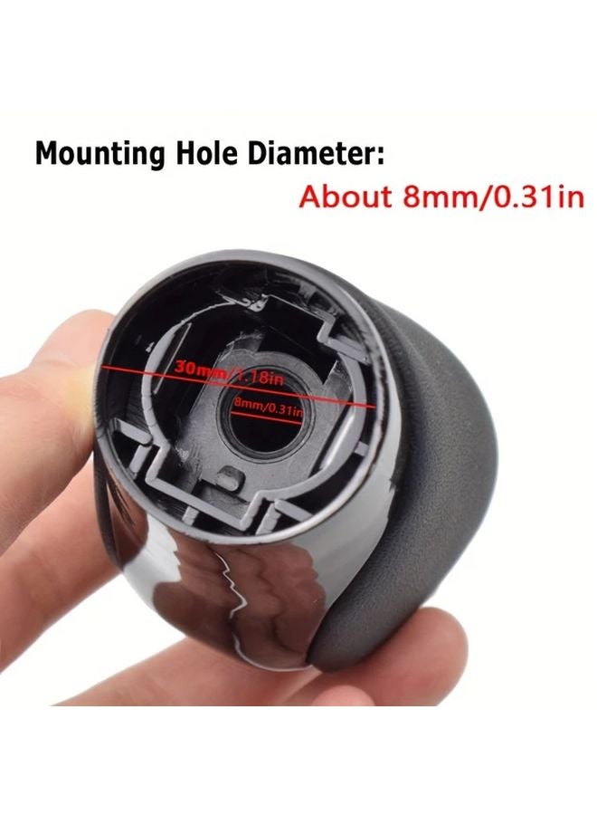 Bright Black Black Leather Gear Shift Knob For Lexus GX300h RC300 RX350 2015 2021 - Image 2